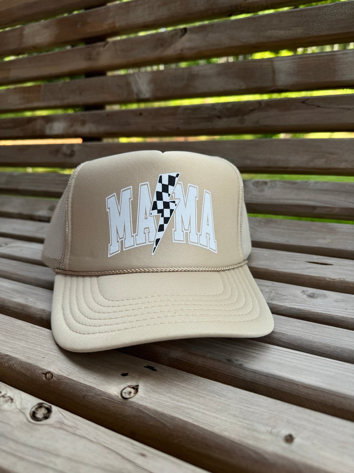 Mama Checkered Trucker Hat